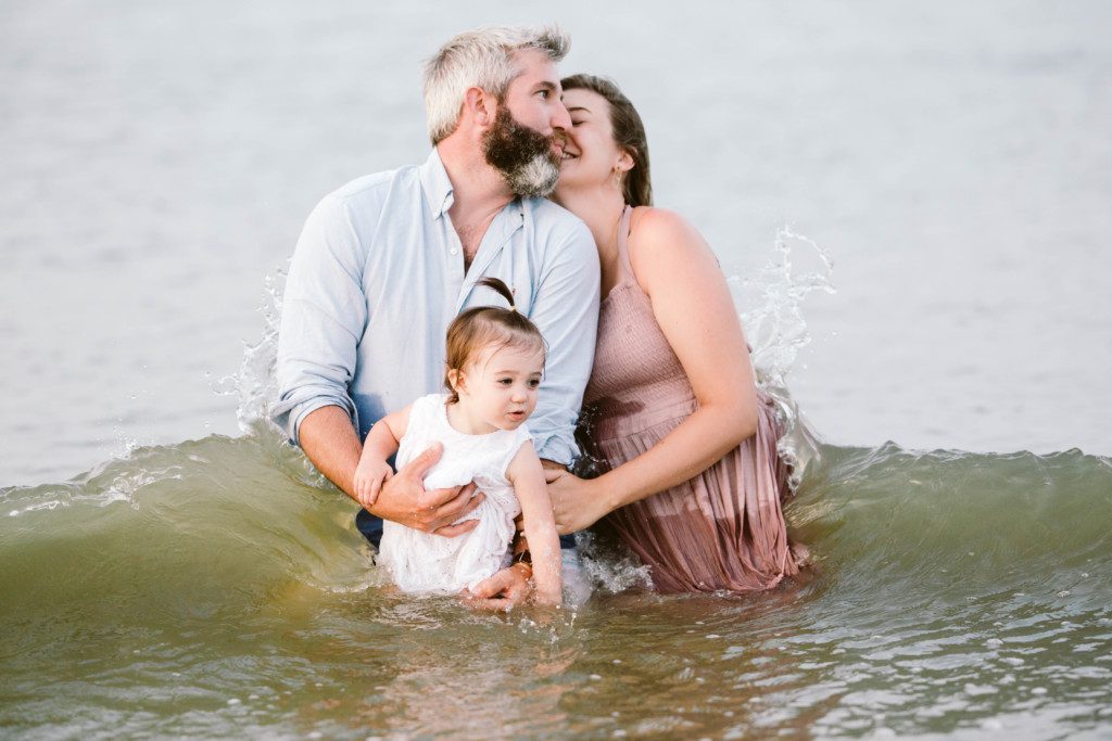 Tybee Island Family Session at Sunset on North Beach